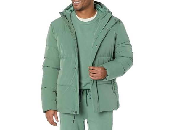 Amazon Essentials Mens Hooded Puffer Coat