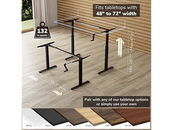 Mount-It! Manual Standing Desk Frame