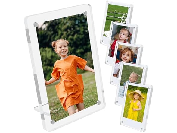 Acrylic magnetic picture frame