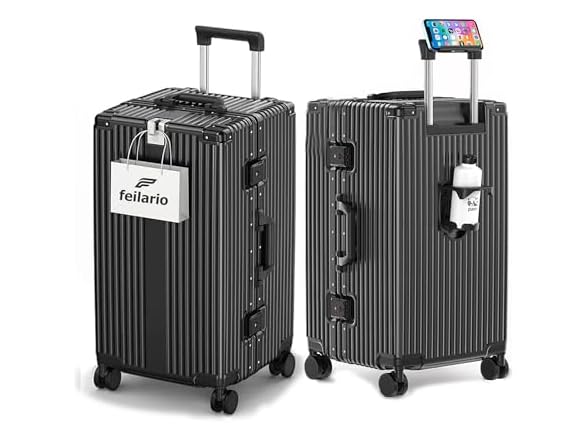 feilario Aluminum Frame Checked Luggage