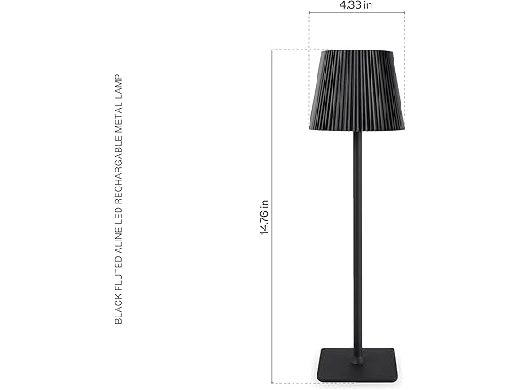 Mikasa Fluted Rechargeable LED Table Lam