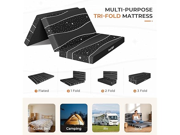 Sweetnight Portable Tri Folding Mattress