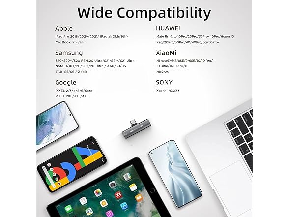 USB C to 3.5mm Headphone and Charger