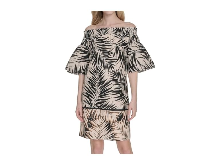 Vince Camuto Women (4) Half Sleeve Off Neck Dress