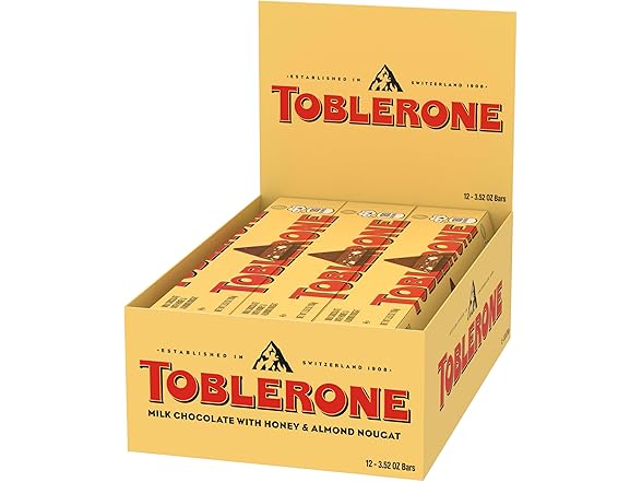 12PK TOBLERONE Milk Chocolate Bar with Honey