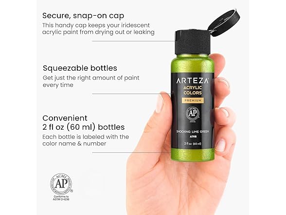 ARTEZA Iridescent Acrylic Paint Set