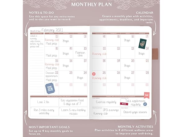 6 Month Wellness Planner & Food Journal