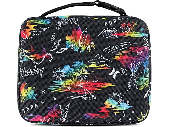 Hurley School Lunch Tote, Black/Multi