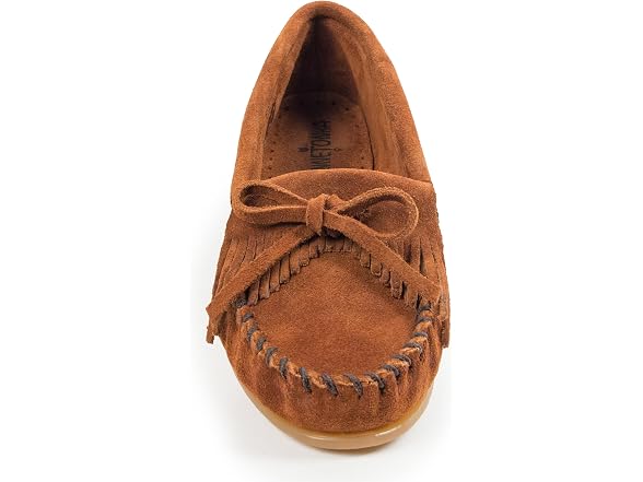 Minnetonka Women's Kilty Suede Hardsole