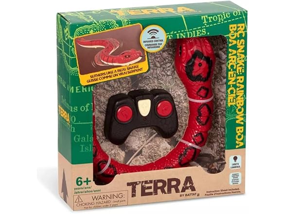 Terra by Battat – Rainbow Boa Infrared Remote Control Snake