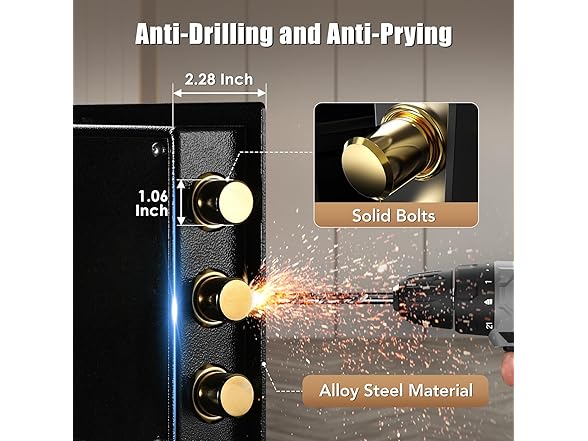 ADIMO 1.2 Cuft Safe Box with Fireproof Money Bag