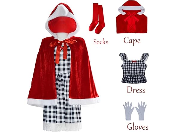 SDXLV Cape Red Dress Halloween Costume