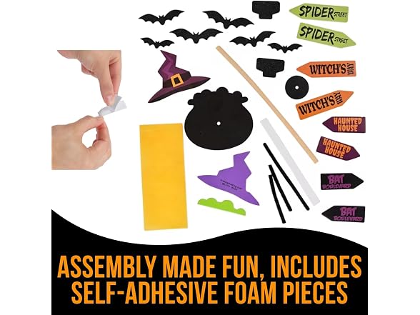 Halloween Directional Sign Craft Kit - Makes 12