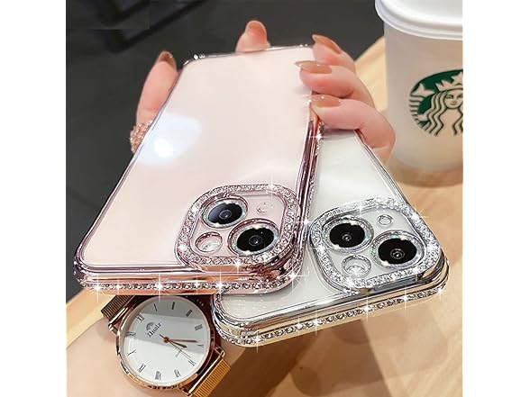 AmazFCCY Glitter Plating Case for iPhone