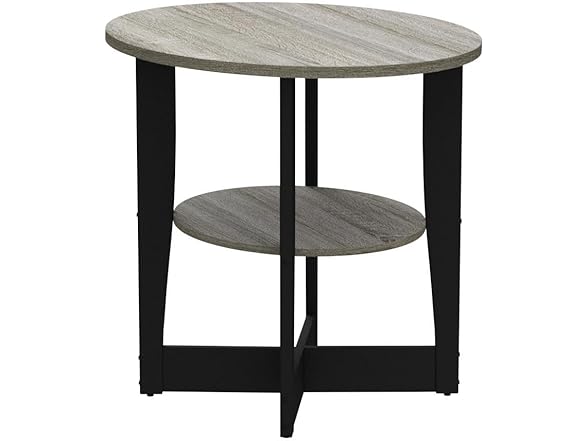 Furinno JAYA Oval End Side Night Stand, 2PK
