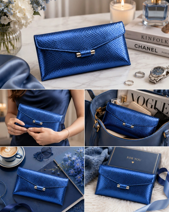 Stuart Weitzman Danika Metallic Clutch - Gallery 14