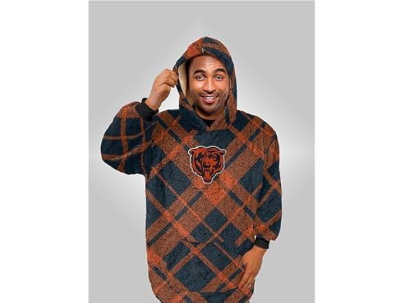 NFL Sherpa Flannel Hoodie Blanket - Choose Team