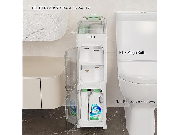 BINSIO Slim Bathroom Storage Cabinet