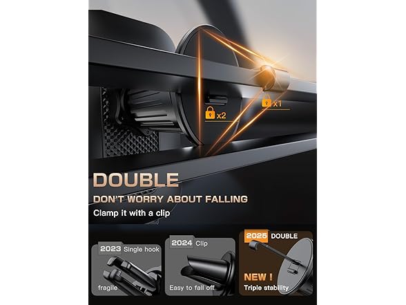 Topmake 3-in-1 Cell Phone Holder for Car