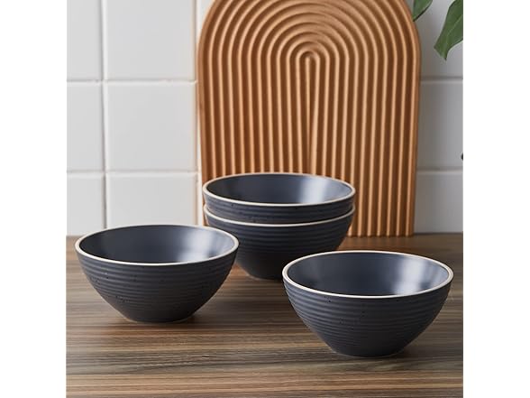 Stone Lain 32Pc Dinnerware Set, Charcoal