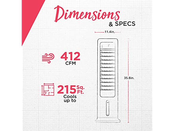 NewAir Frigidaire 2-in-1 Evaporative Air Cooler and Tower Fan