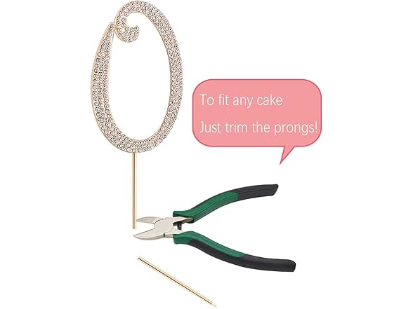 MAGJUCHE Gold 10 Crystal Cake Topper