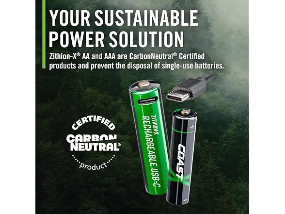 Coast Zithion-X AA Rechargeable Batteries & Charging Station