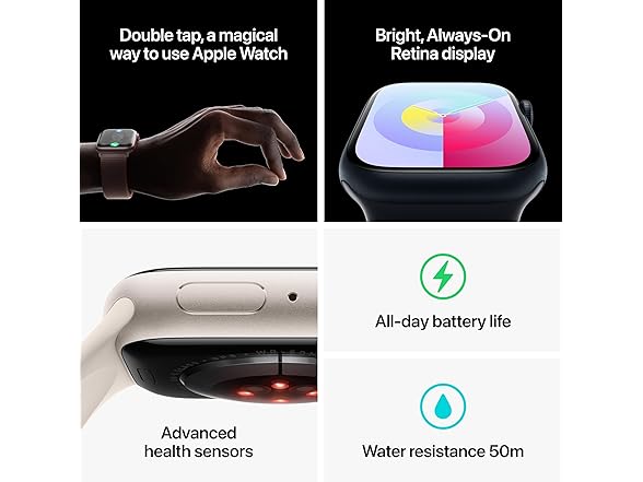 Apple Watch Series 9 [GPS 45mm] Smartwatch with Pink Aluminum Case with Pink Sport Loop. Fitness Tracker, Blood Oxygen & ECG Apps, Always-On Retina Display, Carbon Neutral (Open Box)