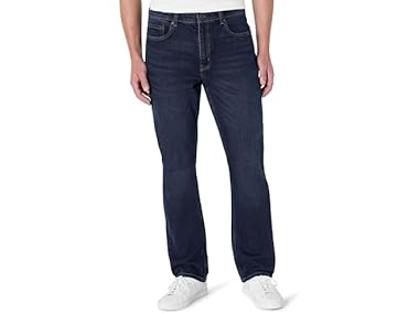 $9.99, Was $29.90, 66% Off! Amazon Essentials Mens StraightFit Jeans Dark dealfomo