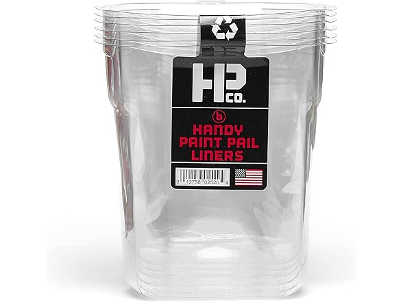 Bercom Handy Paint Pail Liner, Holds 32-fl oz of Paint