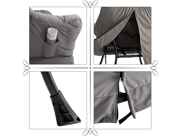 Lazy Chair with Foldable Ottoman