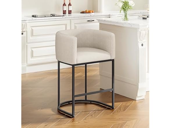 Beige 26" H Counter Height Bar Stools