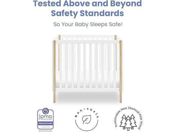 Delta Children Gio Mini Crib with Mattress