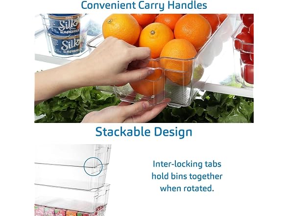 Hearth & Harbor 56 Piece Fridge Organizer Bins - Set of 32