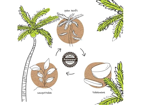 BIOZOYG Palm Leaf Plates 9in 25pk