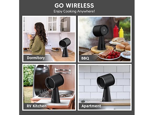 Airthereal RH180B Portable Range Hood, Black
