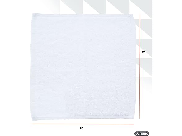 Superio Terry Cloth Rags White