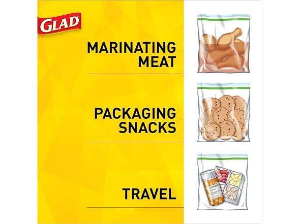 Glad Freezer Bags 1 Gallon 36ct