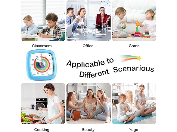 Secura 60-Minute Visual Timer (Blue & Cloud)