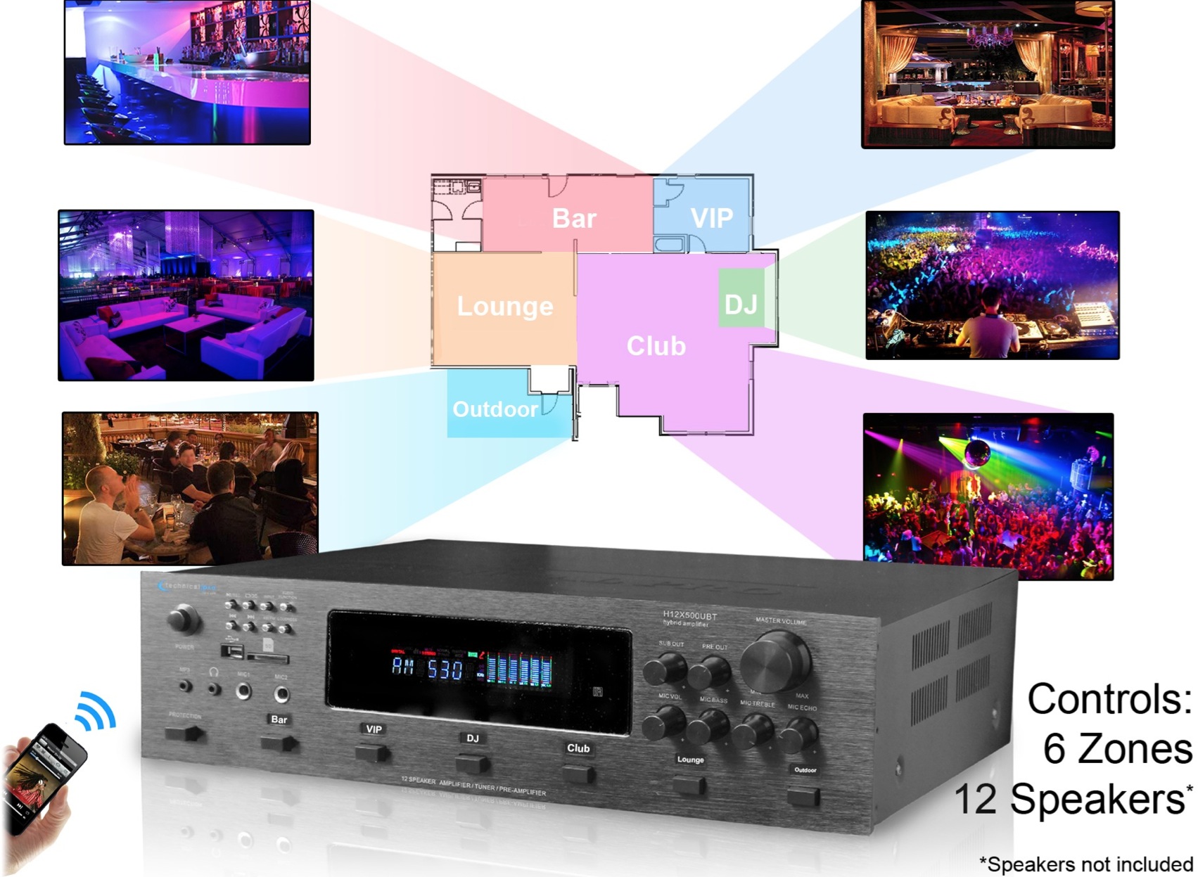 Technical Pro 650W Bluetooth Amplifier - Gallery 5