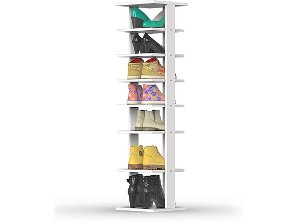Squareful 7-Tier Wooden Shoe Rack