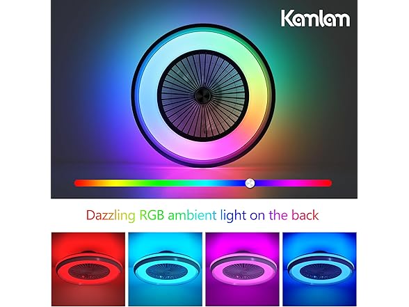 RGB 24" Bladeless Ceiling Fan