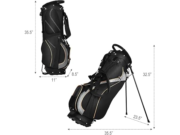 Mayjooy Golf Stand Bag, Portable Golf Bag w/8 Way