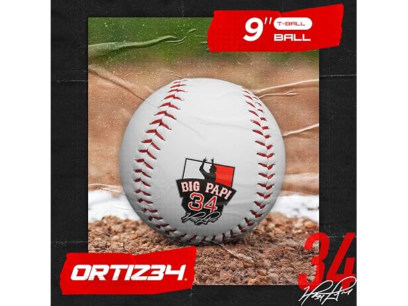 Ortiz34 Graffiti T-Ball Glove- 9" David Ortiz