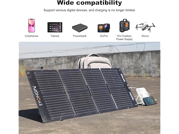 55W Portable Foldable Solar Panel