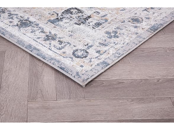 L'Baiet Sophia Grey Oriental 2x6 Runner Rug