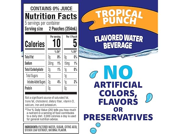 10ct Capri Sun Roarin' Waters Tropical Punch
