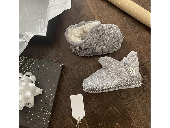Dearfoams Kids Furry Bootie Slipper