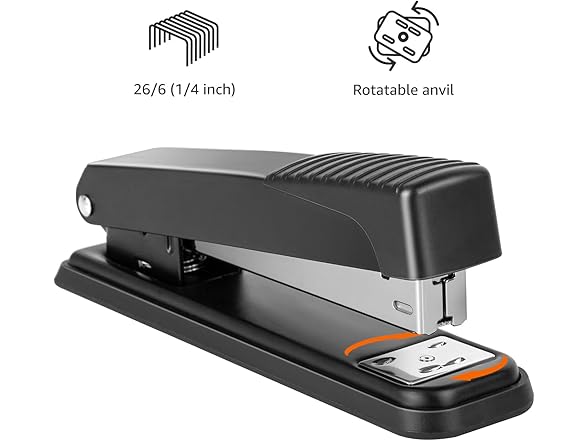 Amazon Basics Full-strip Metal Office Desktop Stapler, 20 Sh (Open Box)