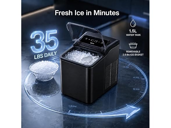 Typhur Nugget Ice Maker Countertop, 35lbs/24H